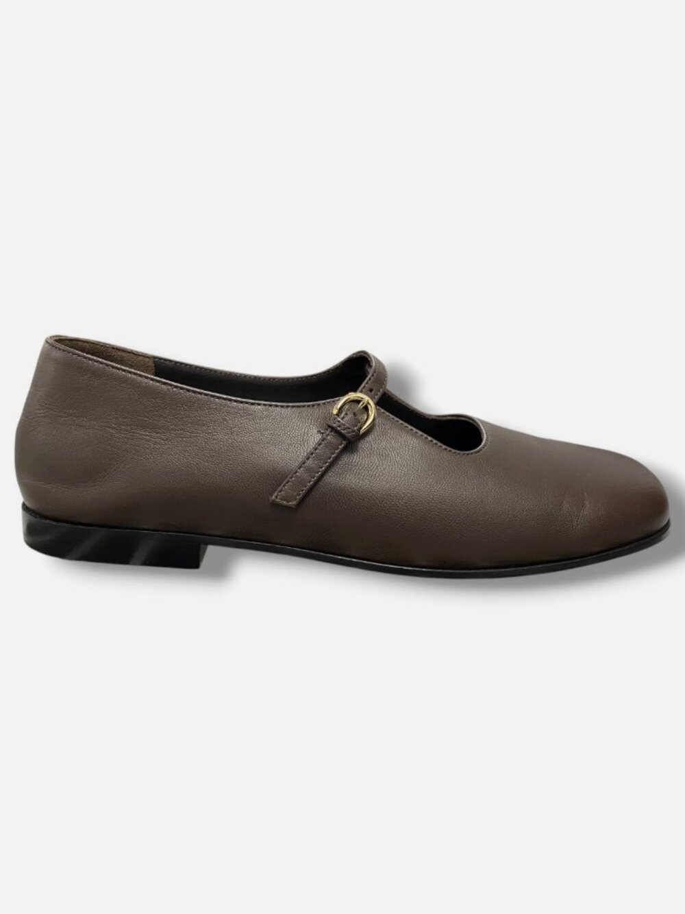 CO Women's Brown Square-Toe Mary-Jane Flats Shoes Size EU:37 US:7